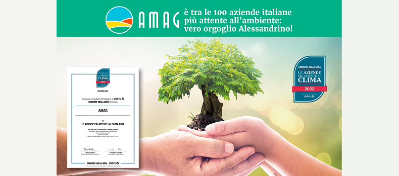 AMAG è tra le 100 aziende italiane più attente all’ambiente: vero orgoglio Alessandrino!