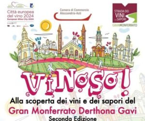 Casale Monferrato: a fine Aprile ritorna “Vinoso! Vini e Sapori del Gran Monferrato, Derthona, Gavi”
